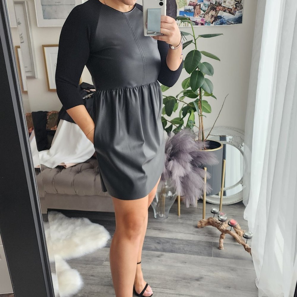 NWT Zara Faux Leather Dress